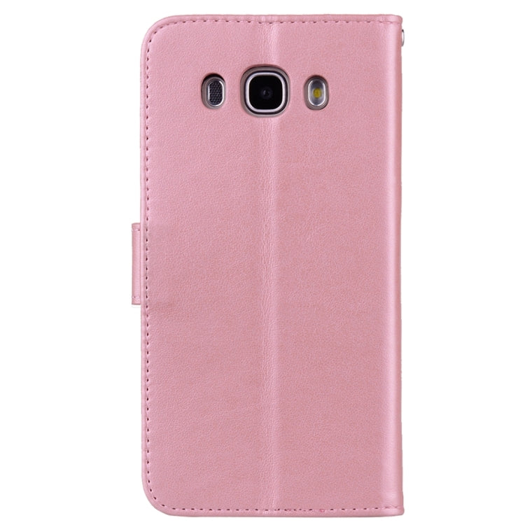 For Galaxy J5 (2016) / J510 Roses Pressed Flowers Pattern Flip Leather Case with Holder & Card Slots & Wallet, For Samsung Galaxy J5 (2016) / J510