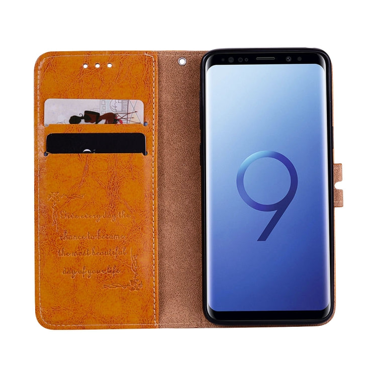 For Galaxy S9 Oil Wax Texture Horizontal Flip Leather Case with Holder & Card Slots & Wallet, For Galaxy S9