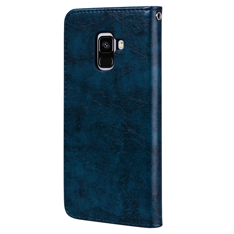 For Galaxy A8 (2018) Business Style Oil Wax Texture Horizontal Flip Leather Case with Holder & Card Slots & Wallet, For Galaxy A8 (2018)