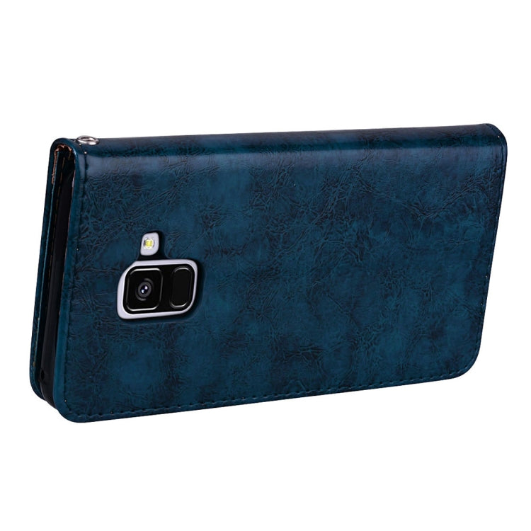For Galaxy A8 (2018) Business Style Oil Wax Texture Horizontal Flip Leather Case with Holder & Card Slots & Wallet, For Galaxy A8 (2018)