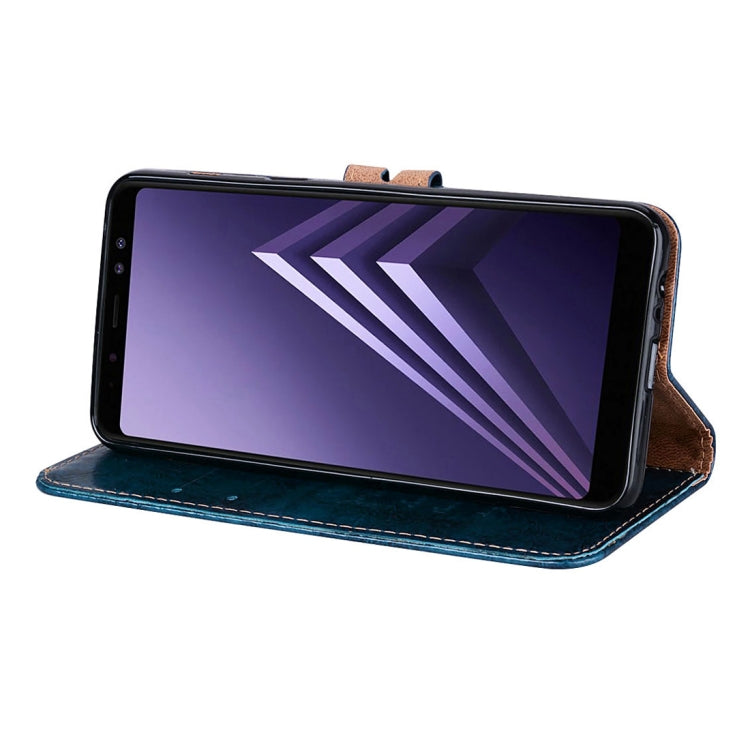 For Galaxy A8 (2018) Business Style Oil Wax Texture Horizontal Flip Leather Case with Holder & Card Slots & Wallet, For Galaxy A8 (2018)