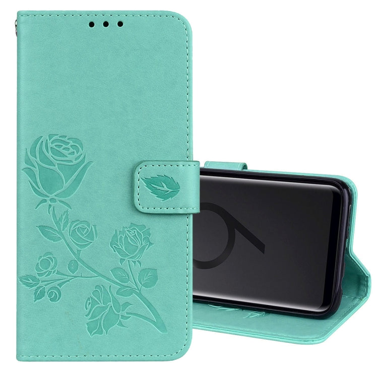 Rose Embossed Horizontal Flip Environmental PU Leather Case with Holder & Card Slots & Wallet for Galaxy S9+, For Samsung Galaxy S9+, For Galaxy S9+