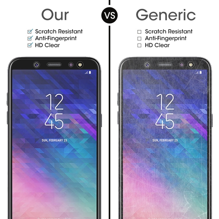 50 PCS 0.26mm 9H 2.5D Tempered Glass Film for Galaxy A6+ (2018), For Galaxy A6+ (2018)