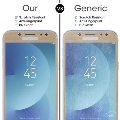 For Galaxy J5 (2017) (EU Version) 0.26mm 9H Surface Hardness 2.5D Curved Silk-screen Full Screen Tempered Glass Screen Protector, For Galaxy J5 (2017) (EU Version)