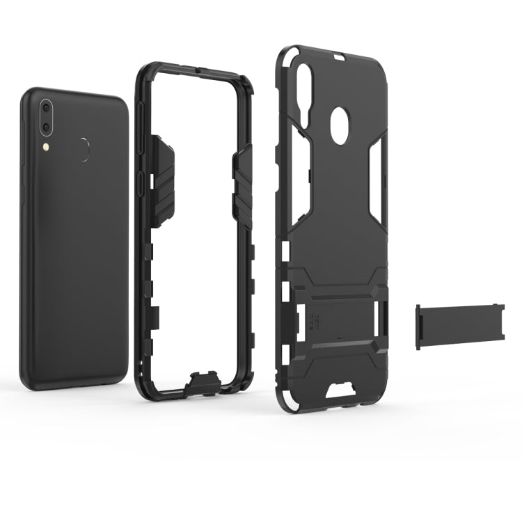 Shockproof PC + TPU Case for Galaxy M20, with Holder, Galaxy M20, For Samsung Galaxy M20