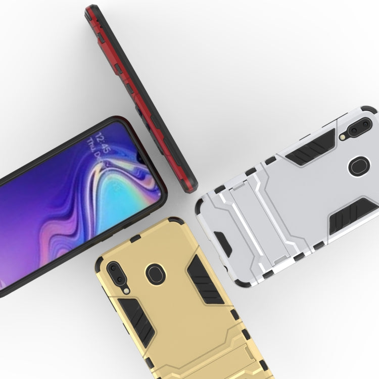 Shockproof PC + TPU Case for Galaxy M20, with Holder, Galaxy M20, For Samsung Galaxy M20