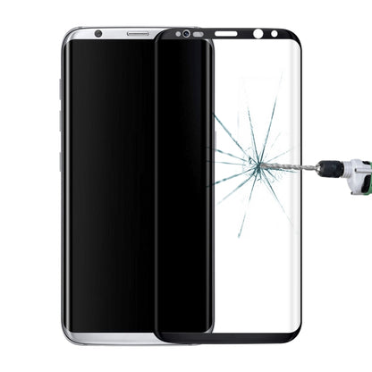 For Galaxy S8 / G9500 0.3mm 9H Surface Hardness 3D Curved Surface Silk-screen Full Screen Tempered Glass Screen Protector, For Galaxy S8 0.3mm