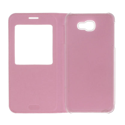 For Galaxy J5 (2017) (US Version) Litchi Texture Horizontal Flip Leather Case with Call Display ID