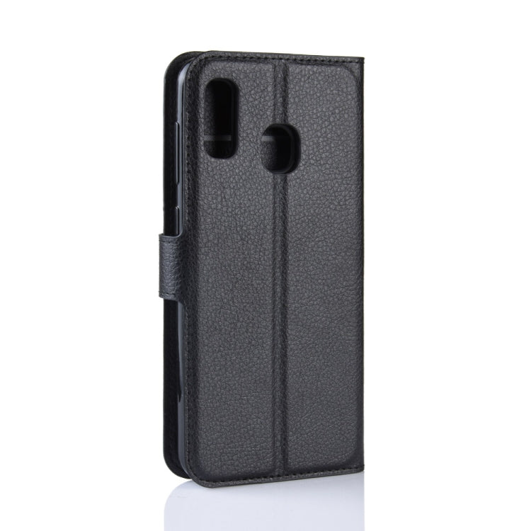 Litchi Texture Horizontal Flip Leather Case for Galaxy A20e, with Wallet & Holder & Card Slots, For Galaxy A20e