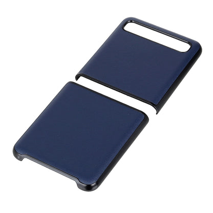 For Galaxy Z Flip Genuine Leather Lambskin Texture Folding Protective Case
