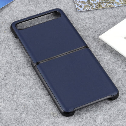 For Galaxy Z Flip Genuine Leather Lambskin Texture Folding Protective Case