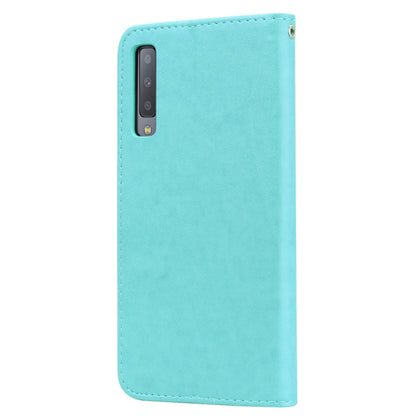 Rose Embossed Horizontal Flip PU Leather Case for Samsung Galaxy A7 (2018) , with Holder & Card Slots & Wallet, For Samsung Galaxy A7 (2018)