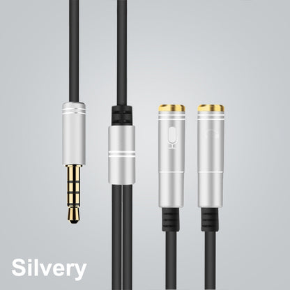 2 in 1 3.5mm Male to Double 3.5mm Female TPE High-elastic Audio Cable Splitter, Cable Length: 32cm