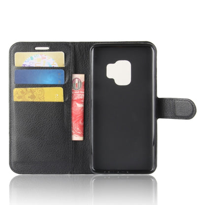For Galaxy S9 Litchi Texture Horizontal Flip Leather Case with Holder & Wallet & Card Slots, For Galaxy S9