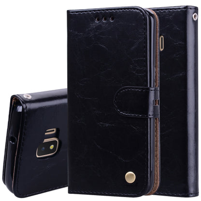 Business Style Oil Wax Texture Horizontal Flip Leather Case for Galaxy J2 Core, with Holder & Card Slots & Wallet, For Galaxy J2 Core