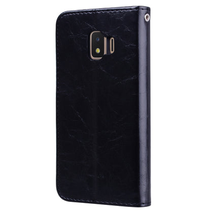 Business Style Oil Wax Texture Horizontal Flip Leather Case for Galaxy J2 Core, with Holder & Card Slots & Wallet, For Galaxy J2 Core