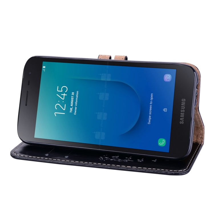 Business Style Oil Wax Texture Horizontal Flip Leather Case for Galaxy J2 Core, with Holder & Card Slots & Wallet, For Galaxy J2 Core