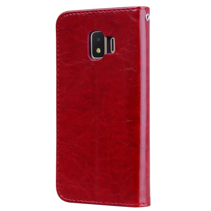 Business Style Oil Wax Texture Horizontal Flip Leather Case for Galaxy J2 Core, with Holder & Card Slots & Wallet, For Galaxy J2 Core