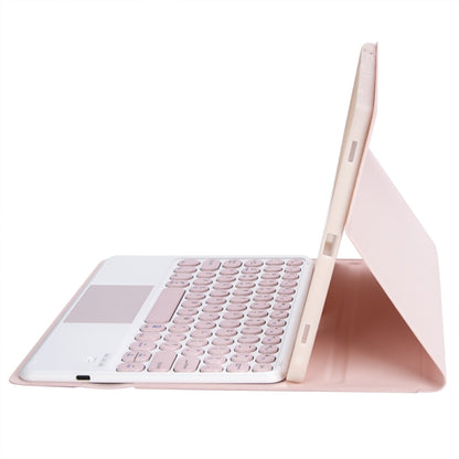 For iPad 11 2025 / 10th Gen 10.9 2022 YA10B-A Lambskin Texture Bluetooth Touch Keyboard Leather Tablet Case with Pen Slot, YA10B-A
