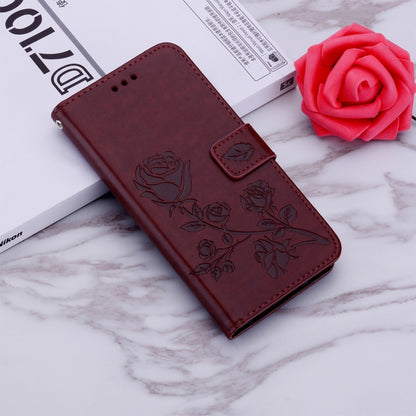 Rose Embossed Horizontal Flip PU Leather Case for Galaxy A50, with Holder & Card Slots & Wallet, For Samsung Galaxy A50