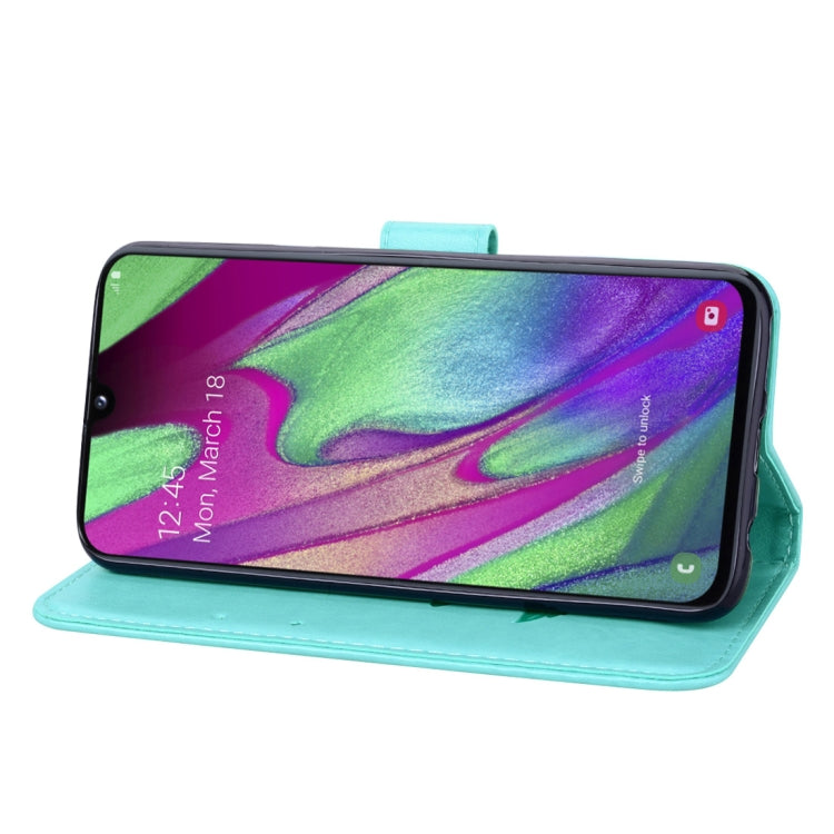 Rose Embossed Horizontal Flip PU Leather Case for Galaxy A40, with Holder & Card Slots & Wallet, For Samsung Galaxy A40