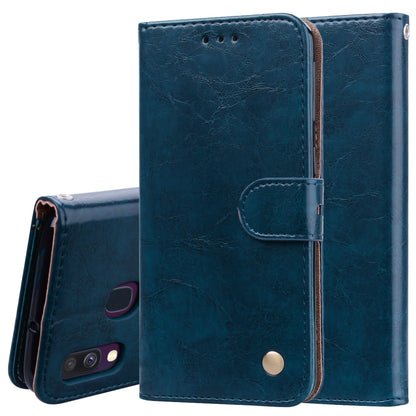 Business Style Oil Wax Texture Horizontal Flip Leather Case for Galaxy A40, with Holder & Card Slots & Wallet, For Galaxy A40