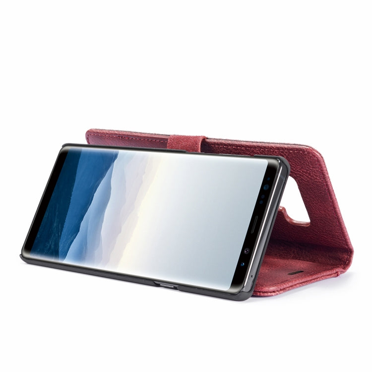 DG.MING Crazy Horse Texture Flip Detachable Magnetic Leather Case for Galaxy Note 9, with Holder & Card Slots & Wallet, Galaxy Note 9