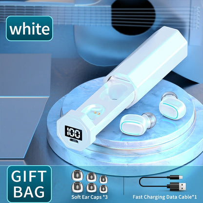 C1 Bluetooth 5.0 TWS Touch Polygonal Digital Display True Wireless Bluetooth Earphone with Charging Box, Polygonal