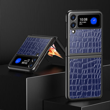 For Samsung Galaxy Z Flip Crocodile Texture Leather Folding Protective Case, For Samsung Galaxy Z Flip