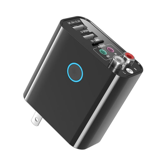 K16 2 in 1 3.5mm AUX + RAC Dual Output Plug-in Bluetooth 5.0 Audio Transmitter Receiver with Remote Control, US Plug, US Plug
