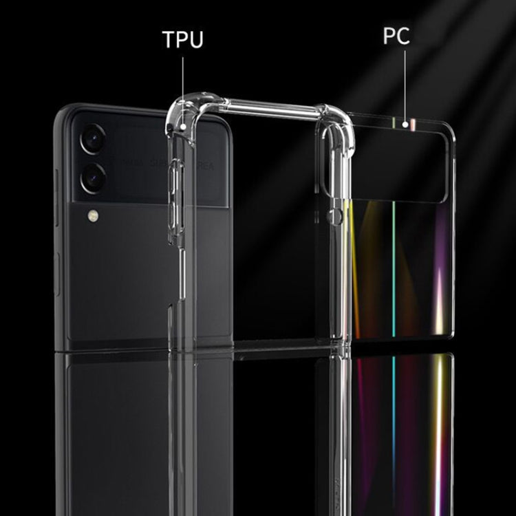 For Samsung Galaxy Z Flip3 5G Aurora PC + TPU Clear Four-corner Shockproof Protective Case, For Samsung Galaxy Z Flip3 5G