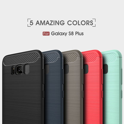 For Galaxy S8 + / G9550 Brushed Carbon Fiber Texture Shockproof TPU Protective Cover Case, For Galaxy S8 + / G9550, For Samsung Galaxy S8 + / G9550