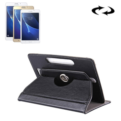 7 inch Tablets Leather Case Crazy Horse Texture 360 Degrees Rotation Protective Case Shell with Holder for Galaxy Tab A 7.0 (2016) / T280 & Tab 4 7.0 / T230 & Tab Q T2558, Colorfly G708, Asus ZenPad 7.0 Z370CG, Huawei MediaPad T1 7.0 / T1-701u