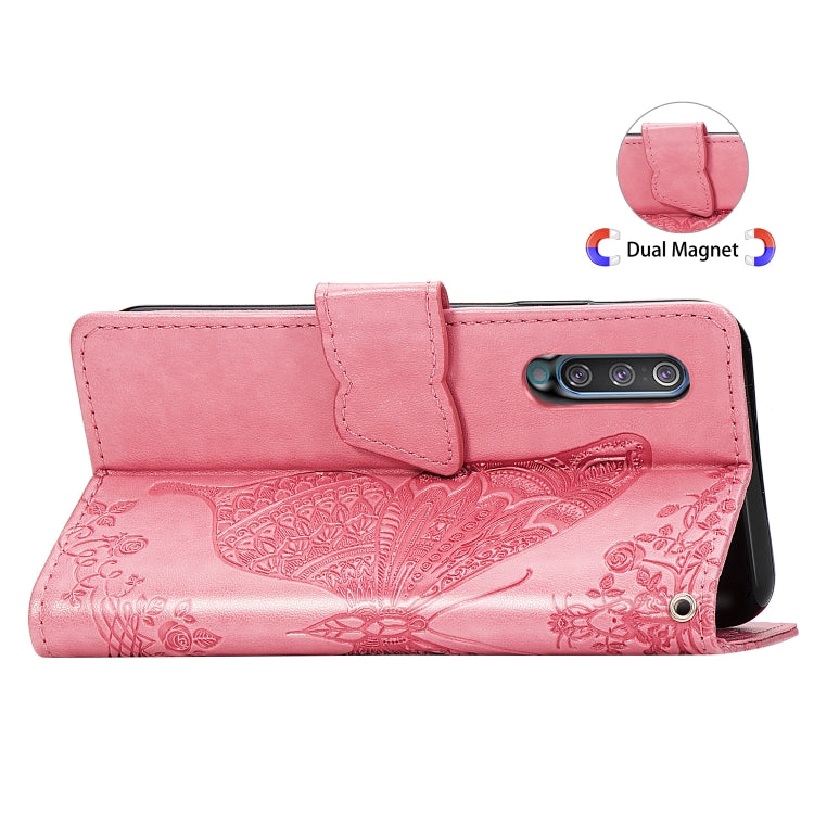 Butterfly Love Flowers Embossing Horizontal Flip Leather Case for Galaxy A50, with Holder & Card Slots & Wallet & Lanyard, For Galaxy A50