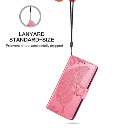 Butterfly Love Flowers Embossing Horizontal Flip Leather Case for Galaxy A50, with Holder & Card Slots & Wallet & Lanyard, For Galaxy A50