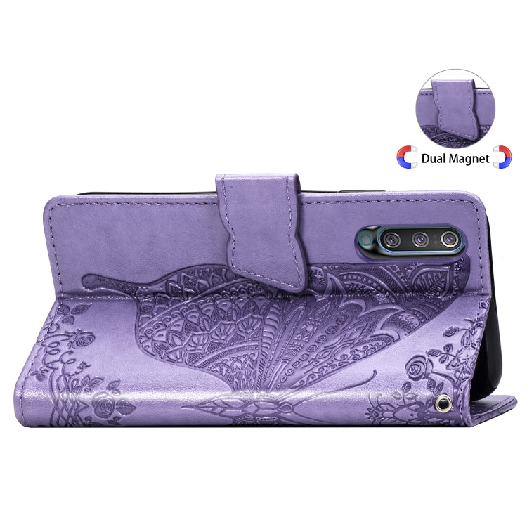 Butterfly Love Flowers Embossing Horizontal Flip Leather Case for Galaxy A70, with Holder & Card Slots & Wallet & Lanyard, For Galaxy A70