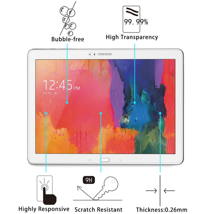 For Galaxy Tab Pro 10.1 / T520 0.26mm 9H Surface Hardness 2.5D Explosion-proof Tempered Glass Screen Film, For T520