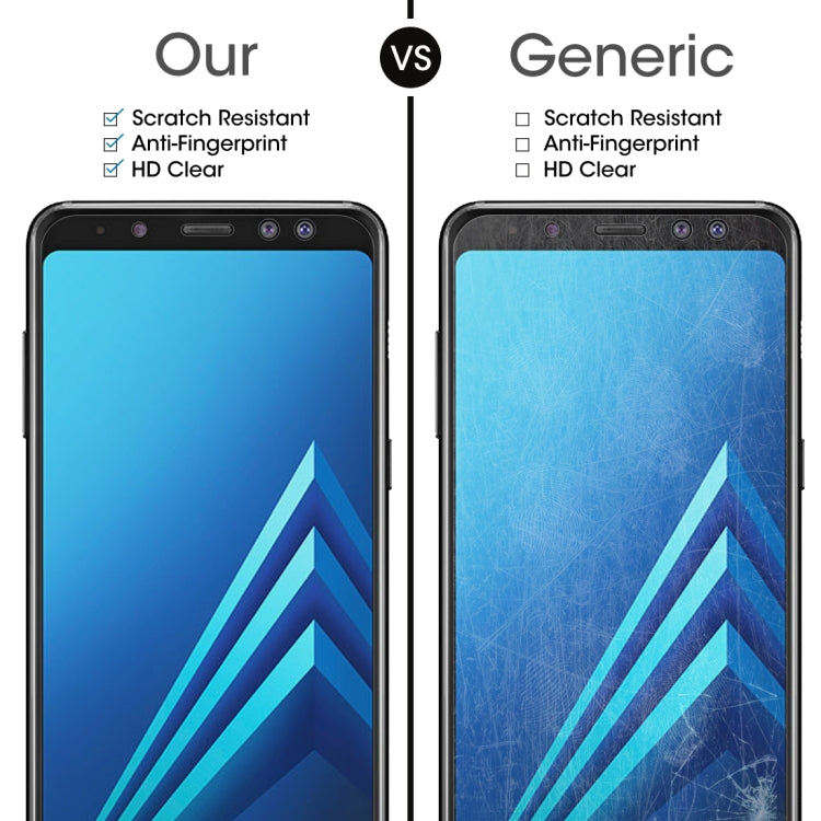 For Galaxy A8+ (2018) 0.26mm 9H Surface Hardness 2.5D Curved Edge Tempered Glass Screen Protector, For Galaxy A8+ (2018)