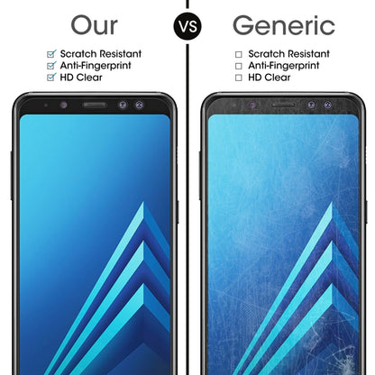 For Galaxy A8+ (2018) 0.26mm 9H Surface Hardness 2.5D Curved Edge Tempered Glass Screen Protector, For Galaxy A8+ (2018)