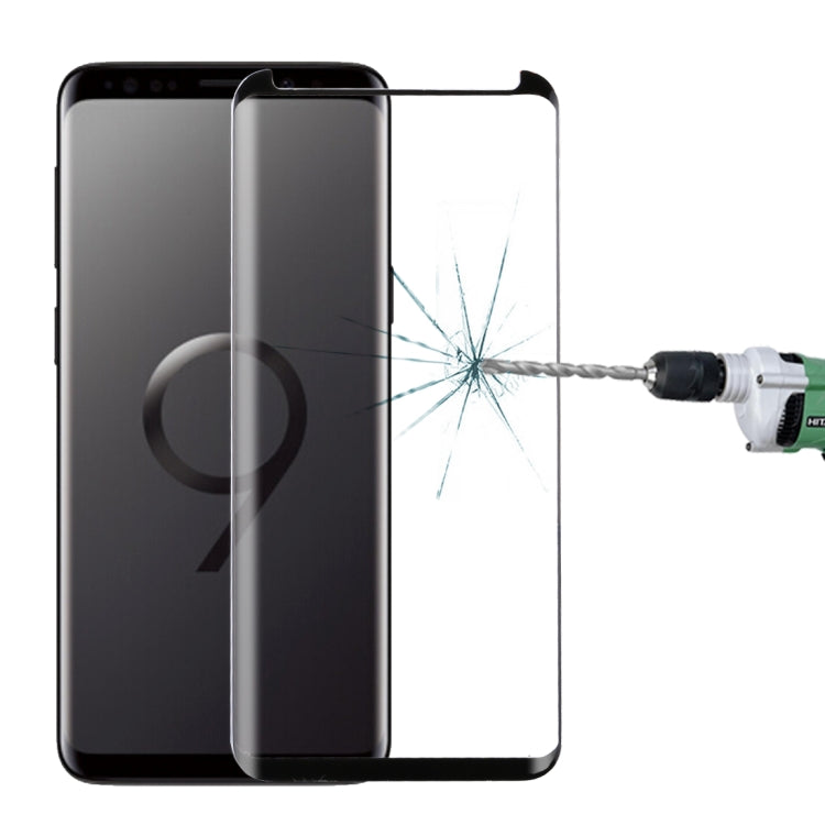 For Galaxy S9+ 0.33mm 9H Surface Hardness 3D Curved Edge Anti-scratch Non-full Screen HD Fully Adhesive Glass Screen Protector, For Galaxy S9+ Fully Adhesive