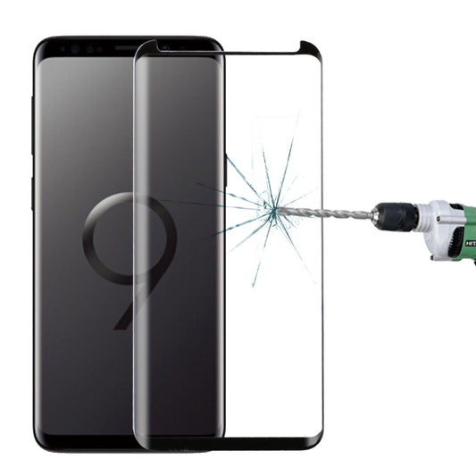 For Galaxy S9+ 0.33mm 9H Surface Hardness 3D Curved Edge Anti-scratch Non-full Screen HD Fully Adhesive Glass Screen Protector, For Galaxy S9+ Fully Adhesive