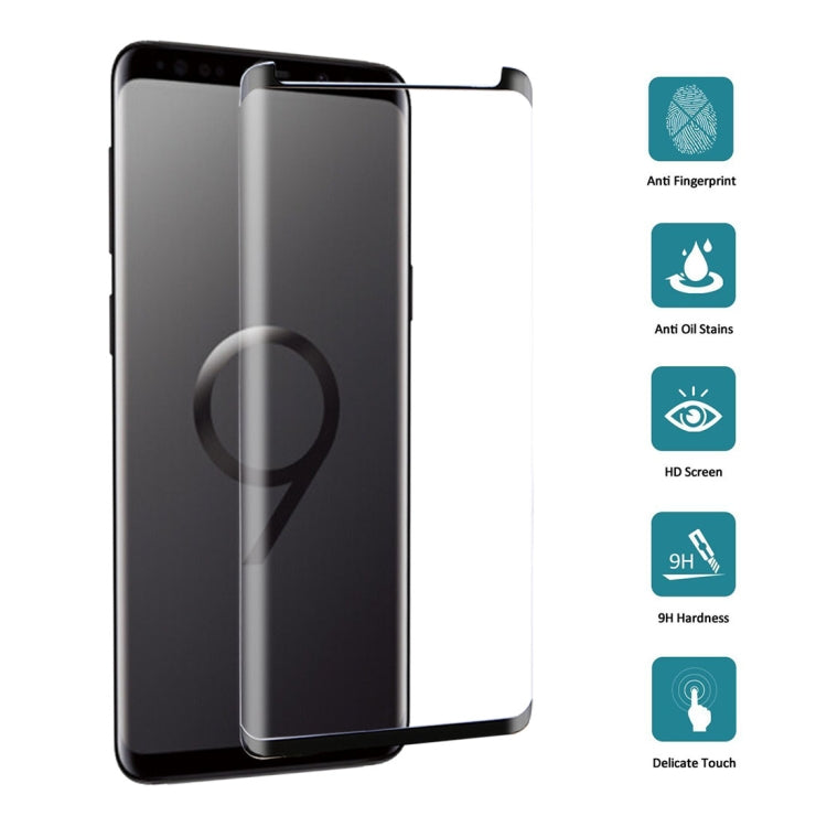 For Galaxy S9 9H Surface Hardness 3D Curved Edge Anti-scratch Non-full Screen HD Tempered Glass Screen Protector, For Galaxy S9, Galaxy S9 3D