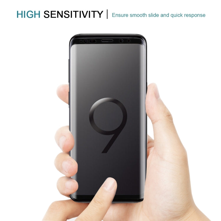 For Galaxy S9 9H Surface Hardness 3D Curved Edge Anti-scratch Full Screen HD Tempered Glass Screen Protector, For Galaxy S9