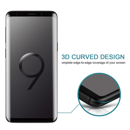 For Galaxy S9+ 9H Surface Hardness 3D Curved Edge Anti-scratch Full Screen HD Tempered Glass Screen Protector, For Galaxy S9+