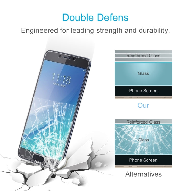 10 PCS 0.26mm 9H 2.5D Tempered Glass Film for Galaxy C7 Pro, For Galaxy C7 Pro(10 PCS)