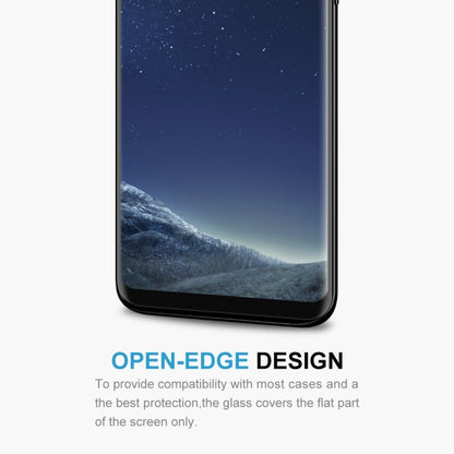 For Galaxy S8+ / G955 0.26mm 9H Surface Hardness 3D Explosion-proof Non-full Screen Curved Case Friendly Tempered Glass Film with Fully Adhesive, For Galaxy S8+ Adhesive Black Frame
