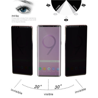 Privacy Anti-glare 0.3mm 9H 3D Curved Edge Tempered Glass Film for Galaxy Note 9, For Galaxy Note 9