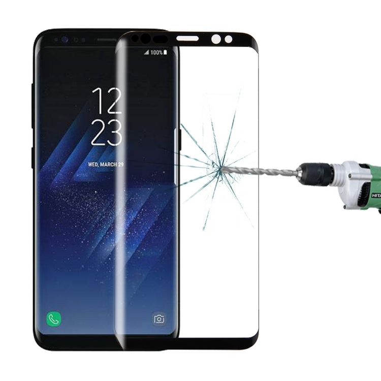 For Galaxy S8+ / G955 0.26mm 9H Surface Hardness 3D Curved Silk-screen Full Screen Tempered Glass Screen Protector with Fully Adhesive, For Galaxy S8+ / G955 Adhesive