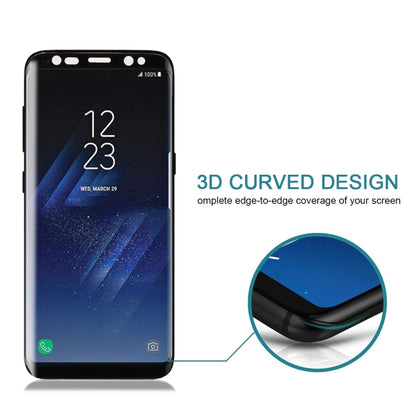 For Galaxy S8+ / G955 0.26mm 9H Surface Hardness 3D Curved Silk-screen Full Screen Tempered Glass Screen Protector with Fully Adhesive, For Galaxy S8+ / G955 Adhesive