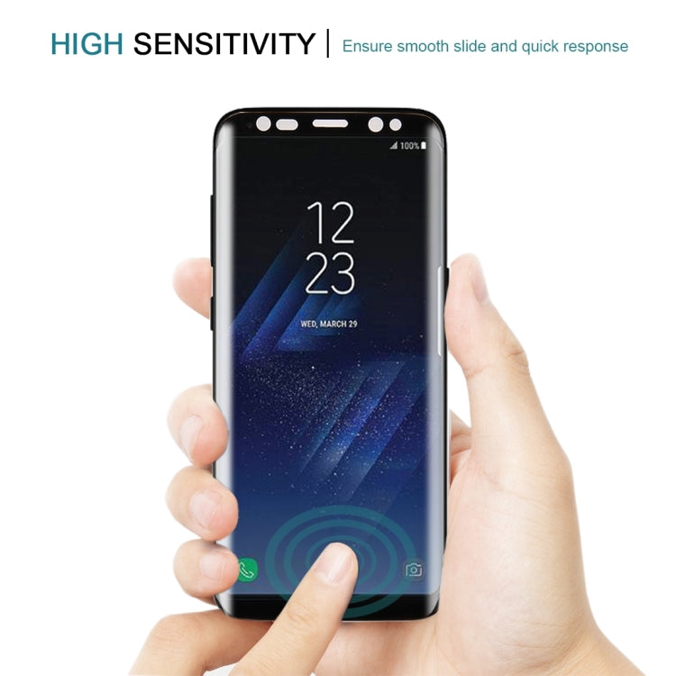For Galaxy S8+ / G955 0.26mm 9H Surface Hardness 3D Curved Silk-screen Full Screen Tempered Glass Screen Protector with Fully Adhesive, For Galaxy S8+ / G955 Adhesive